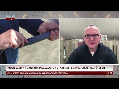 Láncreakció - Musk szerint Ukrajna megszegte a Starlink felhasználási feltételeit - HírTV