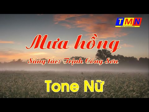 [KARAOKE] Mưa hồng – Rumba (Trịnh Công Sơn) – Tone Nữ (Eb) | #coverbytmn