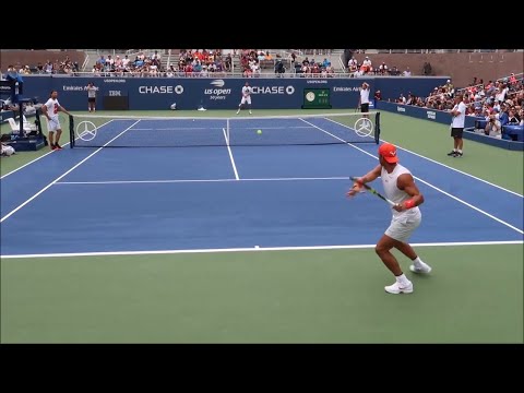 Nadal Crazy Training 2018 Court Level View (HD)