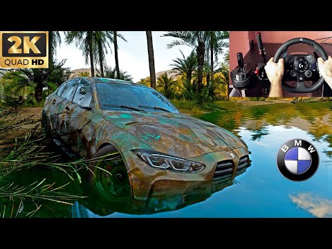 Rebuilding BMW M3 Competition G80 | Forza Horizon 5 | Steering Wheel Gameplay