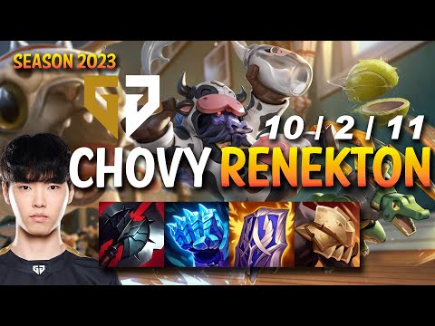 GEN Chovy RENEKTON Mid vs TRISTANA - KR Ranked