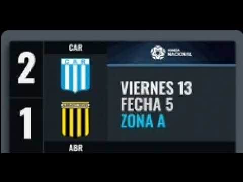 Racing (C) 2-1 Almirante Brown. Fecha 5. Primera Nacional