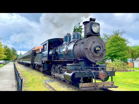 Seattle Trains: Snoqualmie Valley Railroad on Father's Day 2022 - NPR 924 Steam Locomotive 60fps P2