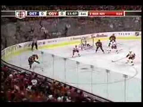 2007 Playoffs Detroit @ Calgary - Hasek dive