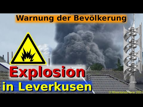 Explosion in Leverkusen: Siren alarm "Warning the population" | Burning tank | Column of smoke