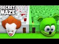 I Found BIGGEST MAZE PennyWise and Gummy Bear in Minecraft ? SUPER SECRET MAZE ! Gameplay