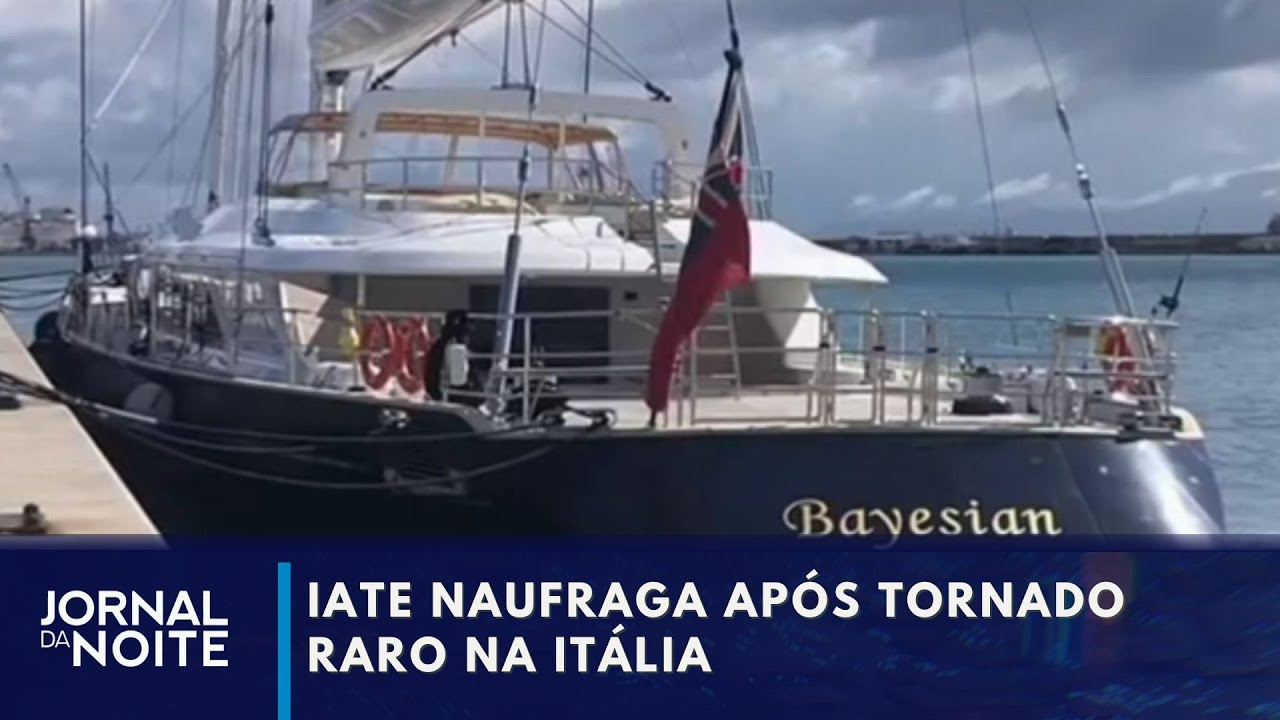 Tornado raro afunda iate na Itália | Jornal da Noite