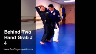 Hapkido Defense Behind Two Hand Grab 4