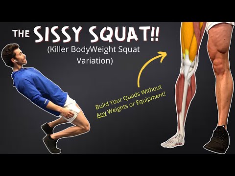 The SISSY SQUAT!! (Quad Builder & Knee Strengthener) | At-Home Bodyweight Leg Workout - No Weights!