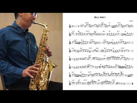 Misty (easy solo) for saxophone