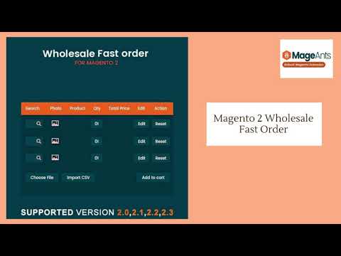 Magento 2 Wholesale Fast Order by MageAnts