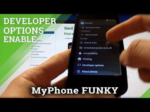 Developer Options myPhone Funky - how to enter