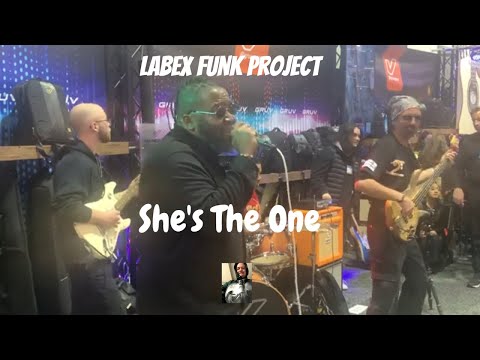Labex Funk Project tore up the place playing original She's the One until NAMM shut them down.