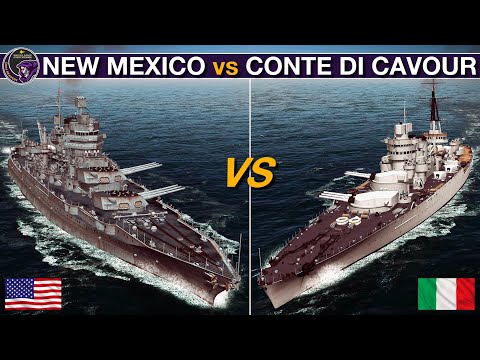 New Mexico Battleship vs Conte di Cavour Battleship | War On The Sea