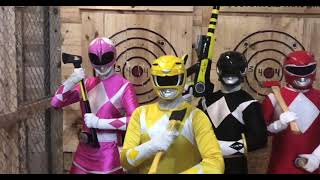 Mighty Morphin Power Rangers Axe Throwing Full Video