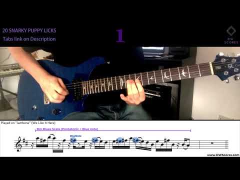 Penta-Blues Scale Lick on Jambone by Mark Lettieri (Snarky Puppy)