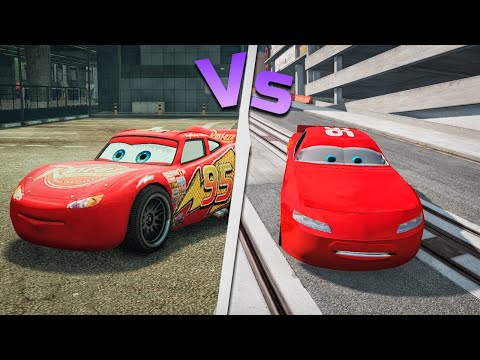 LIGHTNING MCQUEEN GTA 5 vs BeamNG.driving
