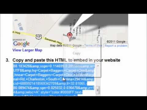 How to embed a Google Map of your store location into a web page