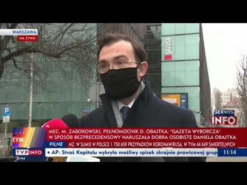 Maciej Zaborowski składa oświadczenie ws. Daniela Obajtka