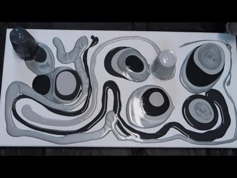 Fluid Art Pour: Monochrome Painting Technique