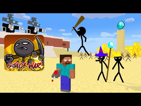 Skibidi Toilet Stickwar TITAN Vs TITAN CAMERA HEAD - Minecraft Animation