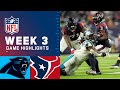 Carolina Panthers vs. Houston Texans Week 3 | 2021 NFL Game Highlights