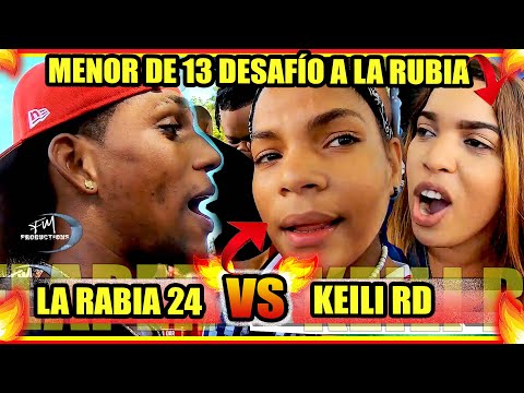 (😱A MINOR CHALLENGES THE BLONDE👭) La Rabia 24 Vs Keili RD - Freestyle Battle in Barahona 2022