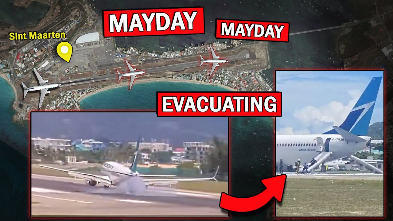 WestJet Plane Evacuated after Hard Landing at Sint Maarten - Princess Juliana