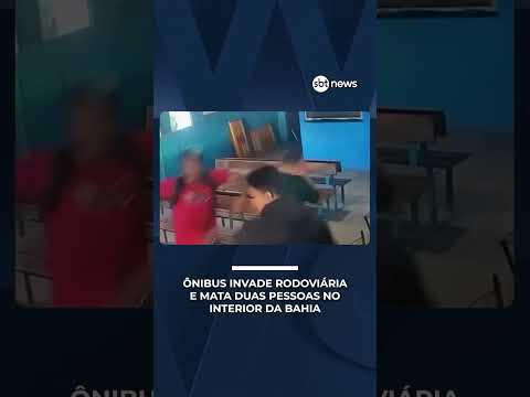 Ônibus invade ponto de apoio rodoviário, atropela e mata duas pessoas em Itambé (BA) | #SBTNotícias