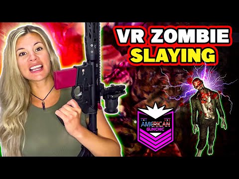 HOTT Chic Slays Zombies in Games Made for Your ACTUAL RIFLE!!  Virtual-Shot!!!