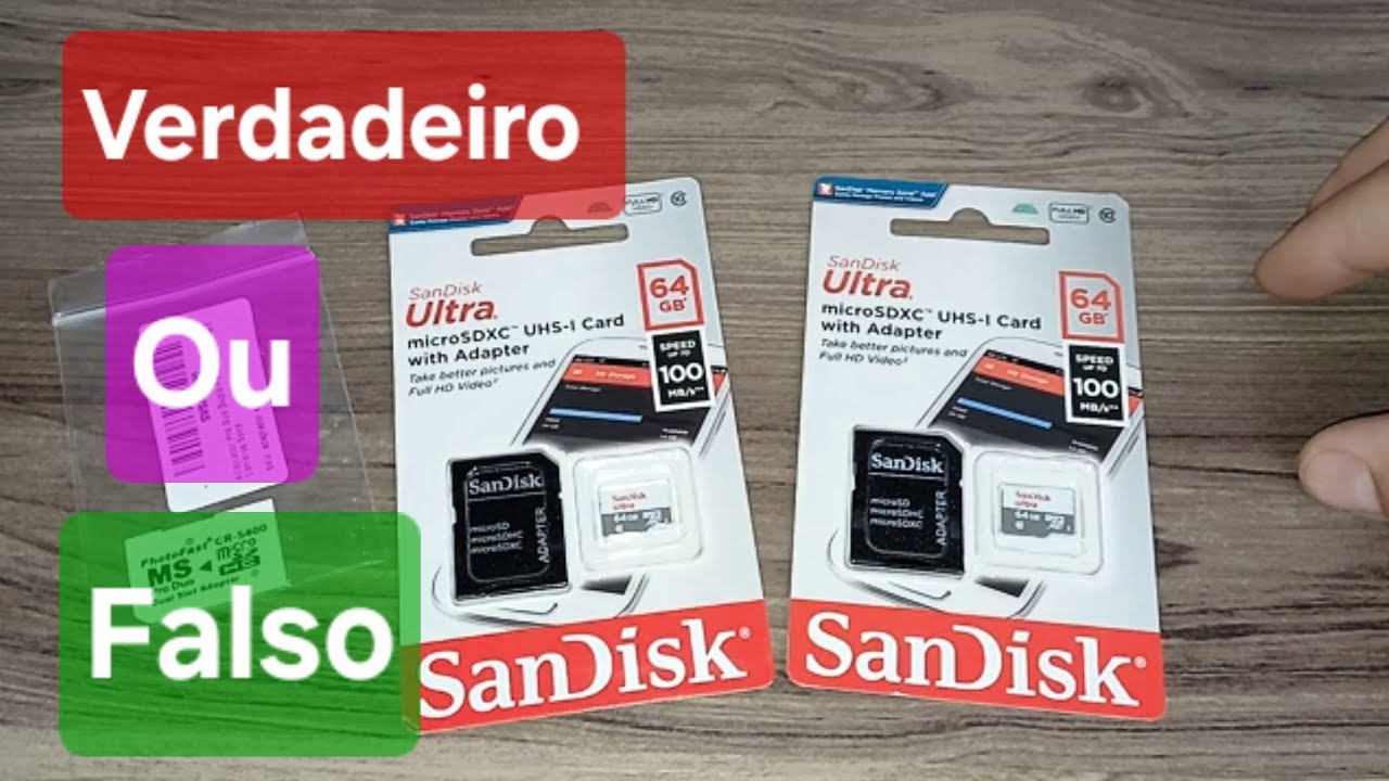 Como saber se o Cartão micro Sd Sandink que comprei é original ou falso