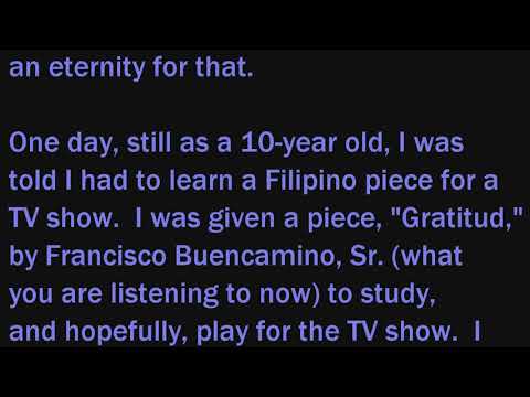 Gratitud, by Francisco Buencamino.  Martin Buencamino, Pianist