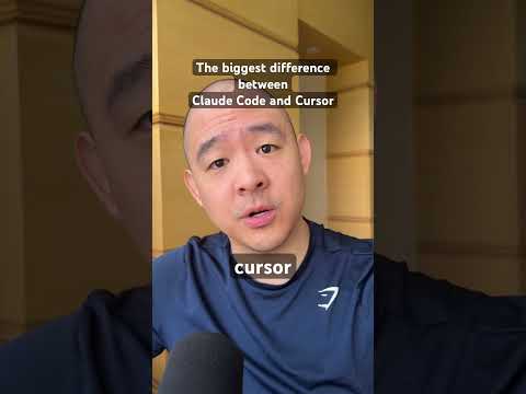 The biggest difference between Claude Code and Cursor #ai #claudecode #cursor #claude
