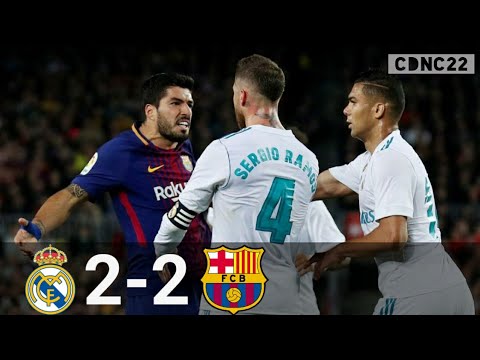 Real Madrid vs Barcelona 2-2 All Goals & Highlights (English Commentary) La Liga 2017/18