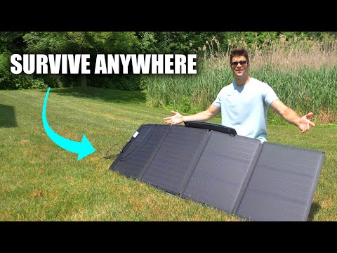 EF ECOFLOW 110W Portable Solar Panel, Foldable with Carry Case, High 23% Efficiency, IP68 Water & Dustproof Design for Camping, RVs, or Backyard Use video review thumbnail