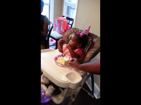 Kaylin Eating Her Birthday Cake