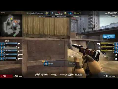 Stewie 2k 1v4 clutch - Cloud9 vs NiP - IEM Oakland 2017