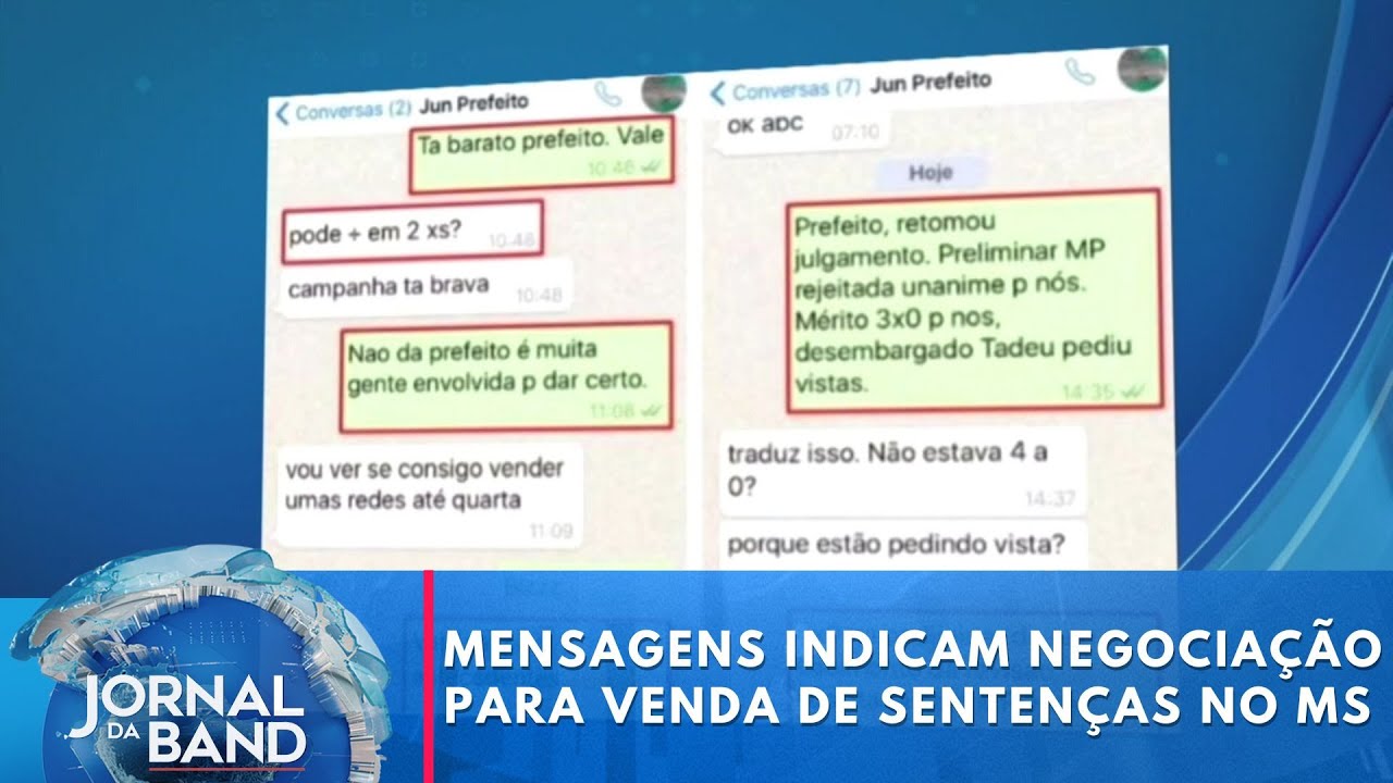 Mensagens indicam negociação para venda de sentenças no MS, diz PF | Jornal da Band