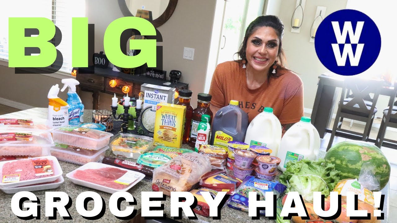 BIG WEEKLY GROCERY HAUL - GREAT DEALS & NEW FOOD FINDS - WEIGHT WATCHER POINTS INCLUDED!