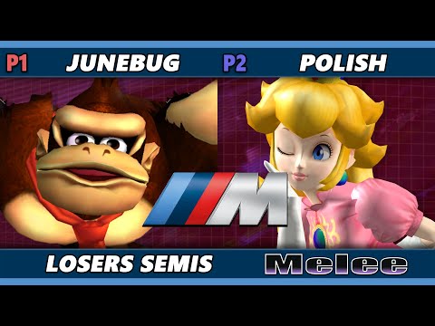 M Series 8  Losers Semis - Junebug (Donkey Kong) Vs. Polish (Peach) Smash Melee - SSBM