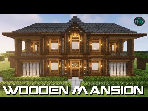 Building A BIG WOODEN MANSION In Minecraft - TUTORIAL