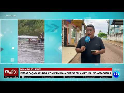Embarcação afunda com família a bordo em Amatura, no Amazonas