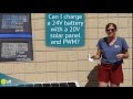 can you charge a 24v battery with a 20v solar panel and pwm charge
controller