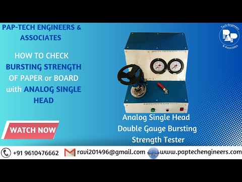 Analog Type Bursting Strength Tester