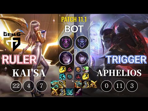 GEN Ruler Kai'Sa vs Trigger Aphelios Bot - KR Patch 11.1