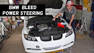 HOW TO BLEED POWER STEERING PUMP ON BMW, POWER STEERING NOISE