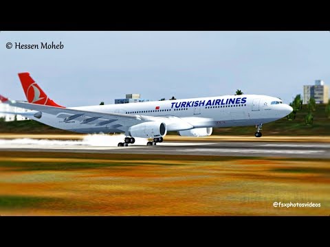 Turkish A330 Landing at Caracas Simon Bolivar Airport  ( Flight Simulator X / FSX )