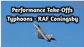 Typhoons Unleashed: Thrilling Performance Take Offs from RAF Coningsby