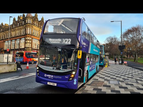 *Front view* 7545/YX17 NNU-Arriva Northumbria-Dennis Trident 2/ADL Enviro 400MMC on the X22
