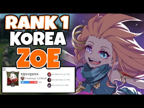 KR's RANK 1 PLAYER is a ZOE MAIN, this is how he CRUSHES KR CHALLENGER with ZOE - League of Legends